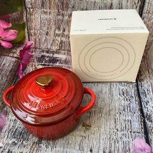 Le Creuset Mini Cocotte with Rose Gold heart Shaped  Knob